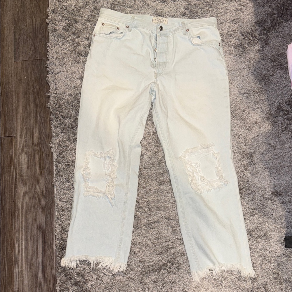 We The Free Light Blue Straight Leg Jeans
